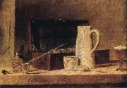 Jean Baptiste Simeon Chardin Pipe and Jug oil painting on canvas